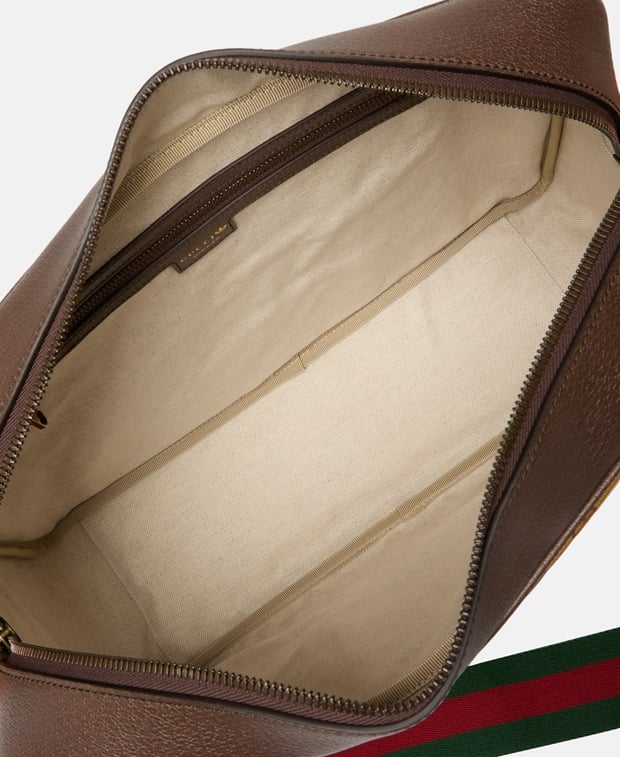 Adidas X Gucci Sac à bandoulière en cuir Marron